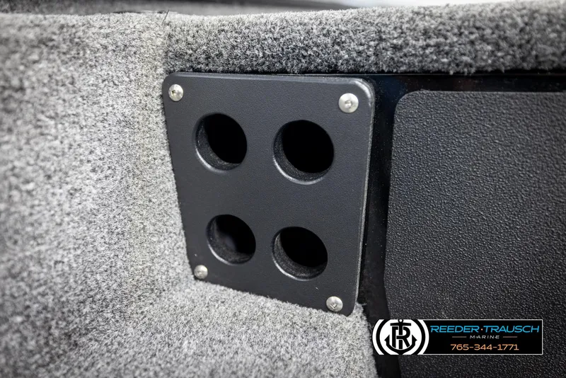 Slide: The Image of Interior detail of 2025 Lund 1975 Renegade boat with four-hole panel. - 34