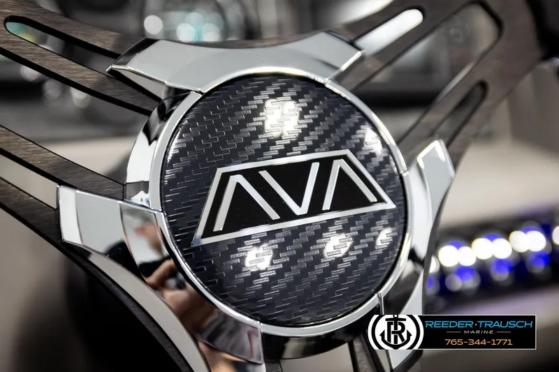 Slide: The Image of Steering wheel of 2026 Avalon LSZ QLS with carbon fiber design and chrome accents. - 39