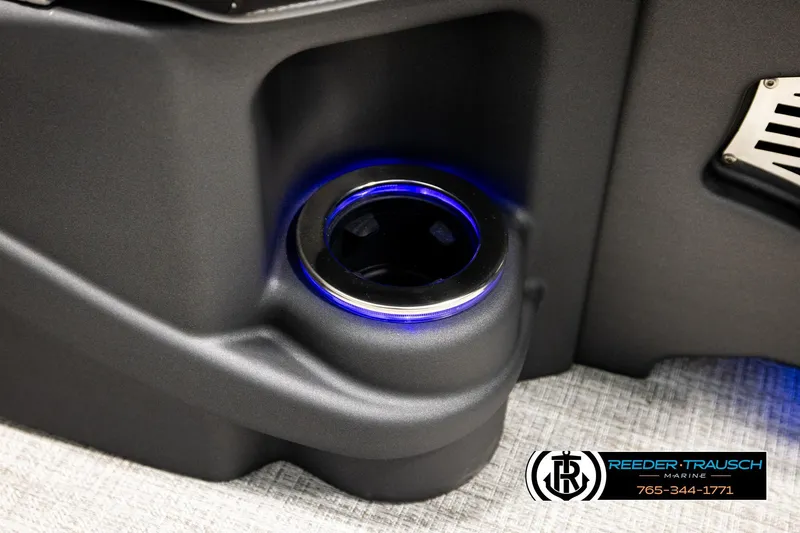 Slide: The Image of Illuminated cup holder in 2026 Avalon LSZ QLS boat interior. - 51