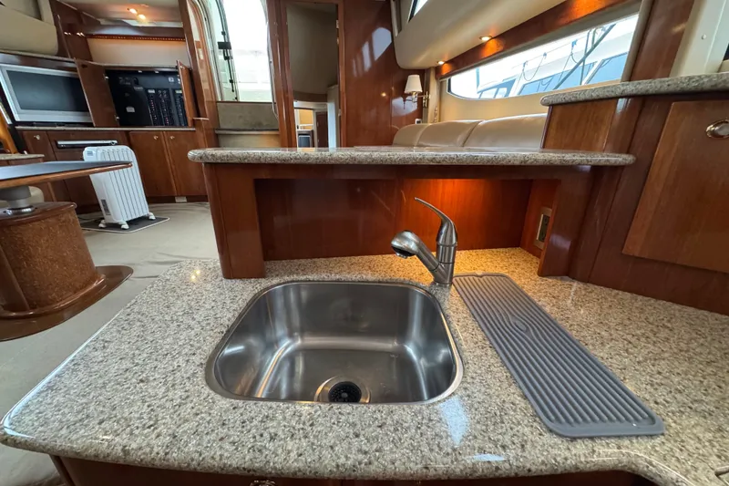 Slide: The Image of Luxurious 2007 Meridian 459 Motoryacht interior with granite countertops and modern amenities. - 41