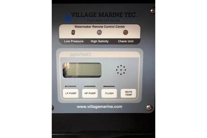 Slide: The Image of Village Marine Tec. watermaker control panel on 2007 Meridian Yachts 459 Motoryacht. - 44