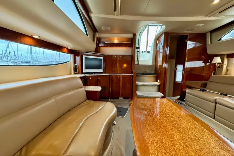 Slide: The Image of Luxurious interior of 2007 Meridian 459 Motoryacht with leather seating and wood finishes. - 5