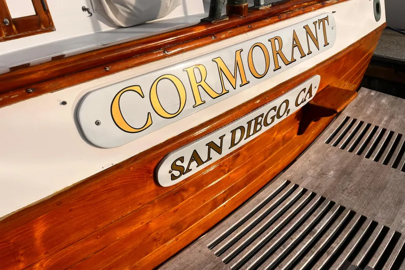 Slide: The Image of 1979 Grand Banks 36 Classic boat named Cormorant, docked in San Diego, CA. - 27