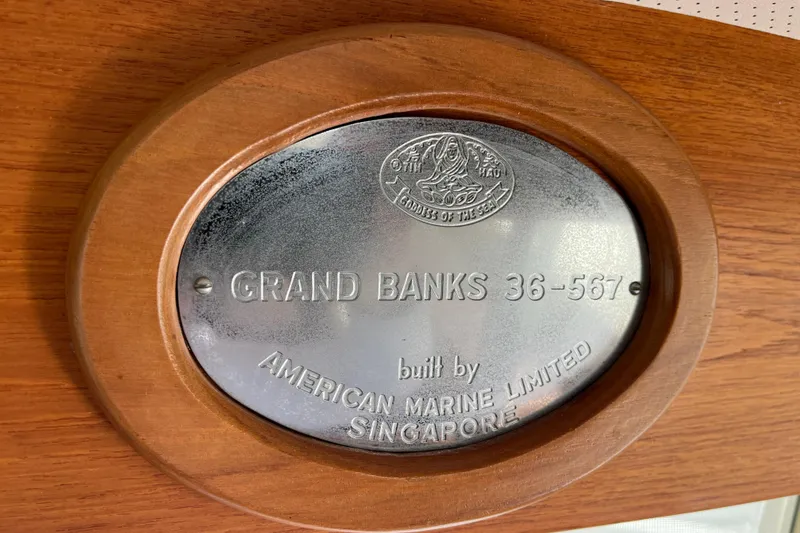 Slide: The Image of 1979 Grand Banks 36 Classic nameplate, built by American Marine Limited, Singapore. - 55