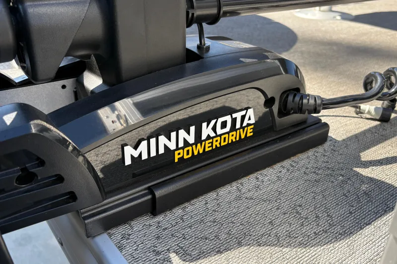 Slide: The Image of Minn Kota PowerDrive motor on 2026 Sun Tracker Bass Buggy 18 DLX boat. - 12