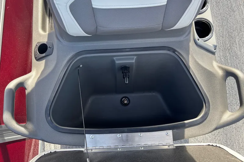 Slide: The Image of Open storage compartment on 2026 Sun Tracker Bass Buggy 18 DLX boat. - 22