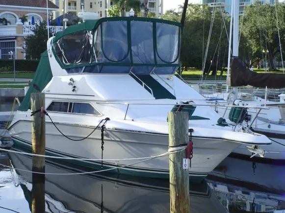Slide: The Image of Sea Ray 350 Express Bridge-REPOWERED WITH YANMAR DIESELS 1992 - 0