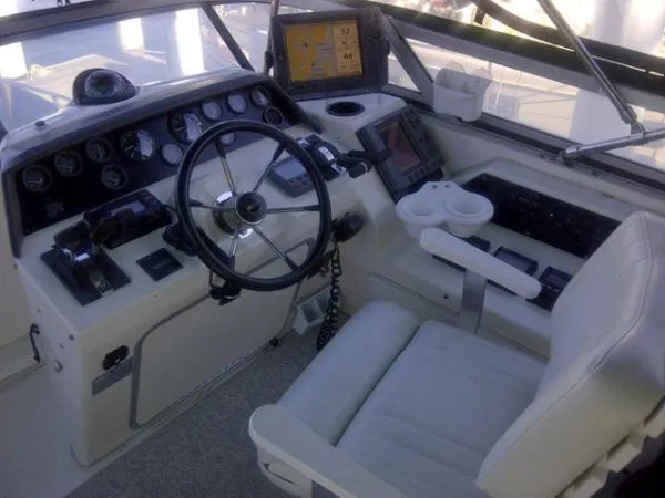 Slide: The Image of Sea Ray 350 Express Bridge-REPOWERED WITH YANMAR DIESELS 1992 - 11