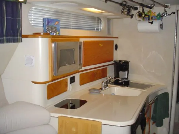 Slide: The Image of Sea Ray 350 Express Bridge-REPOWERED WITH YANMAR DIESELS 1992 - 8