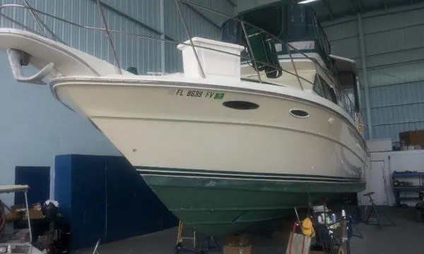 Slide: The Image of Sea Ray 410 Aft Cabin MY - CATS & Bow Thruster 1987 - 4