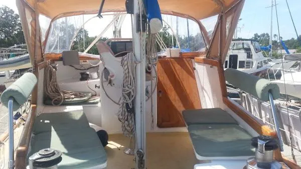 Slide: The Image of Bruce Roberts 48 Pilothouse Cutter Ketch 1984 - 11
