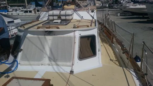 Slide: The Image of Bruce Roberts 48 Pilothouse Cutter Ketch 1984 - 2