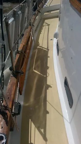 Slide: The Image of Bruce Roberts 48 Pilothouse Cutter Ketch 1984 - 4