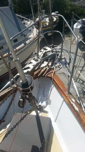 Slide: The Image of Bruce Roberts 48 Pilothouse Cutter Ketch 1984 - 7