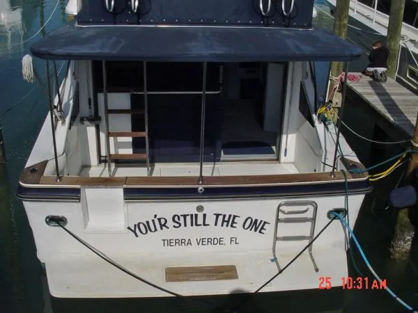 Slide: The Image of Sea Ray 345 Sedan Bridge 1988 - 1