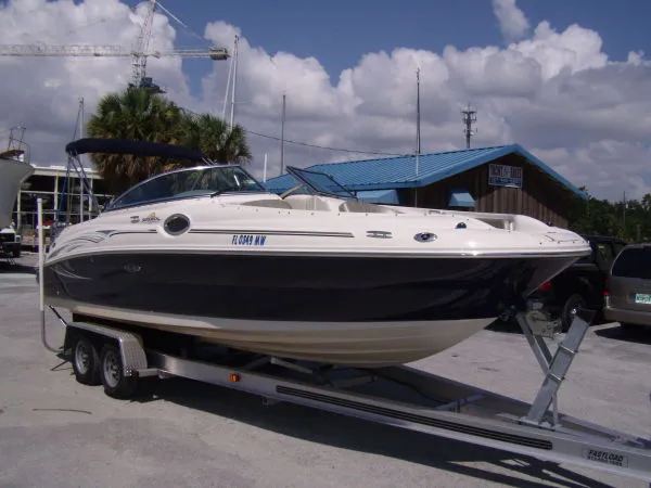 Slide: The Image of Sea Ray 240 Sun Deck w/ NEW TRAILER 2005 - 0