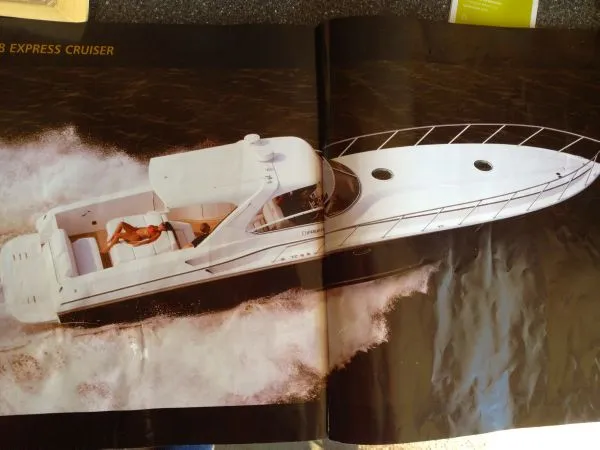 Slide: The Image of Fountain 48 Express Cruiser Cummins Factory Warranty! 2006 - 10