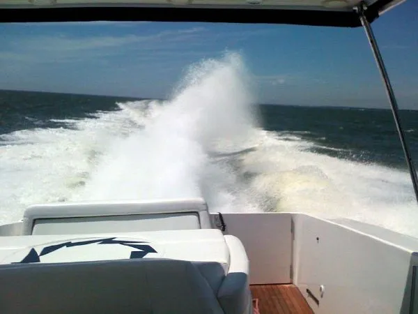 Slide: The Image of Fountain 48 Express Cruiser Cummins Factory Warranty! 2006 - 11