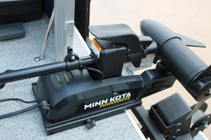 Slide: The Image of Minn Kota PowerDrive trolling motor on 2026 Sun Tracker Bass Buggy 18 DLX boat. - 5