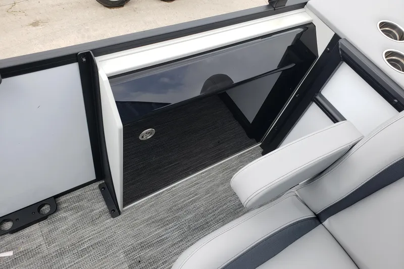 Slide: The Image of 2026 Bentley Pontoons Fish 223 N-Cruise interior with sleek seating and modern design. - 9