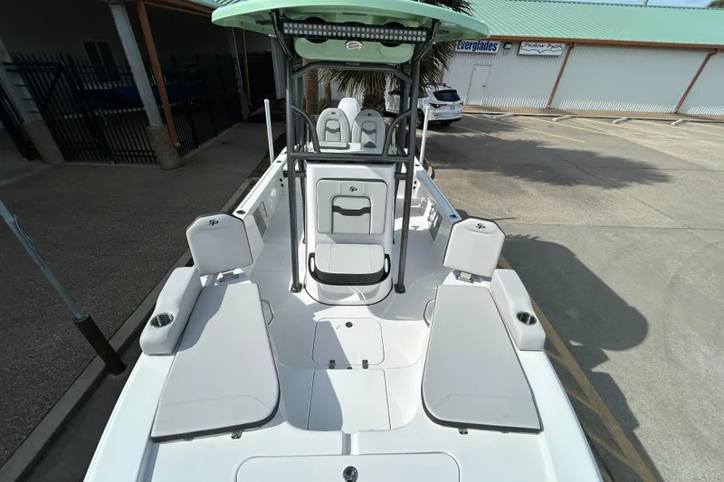 Slide: The Image of 2026 Sea Pro 230 Bay boat with spacious seating and modern design. - 17