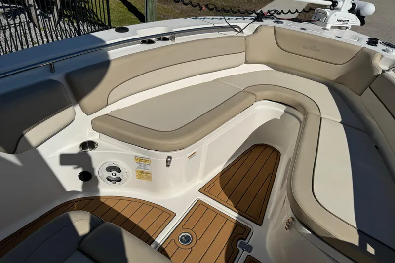 Slide: The Image of 2022 NauticStar 2602 Legacy boat deck with ruler and NS logo. - 61