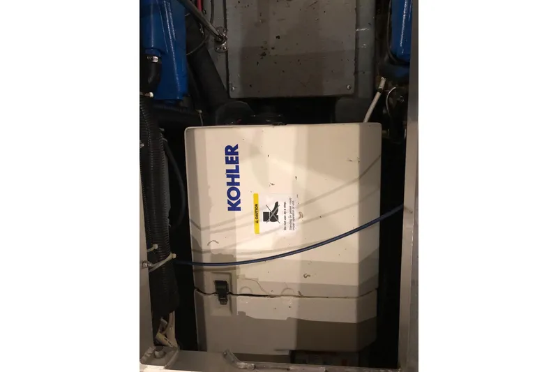 Slide: The Image of Engine room of 1997 Carver 355 Aft Cabin Motor Yacht with Kohler generator. - 7