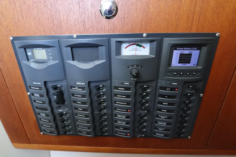 Slide: The Image of Electrical control panel on 2008 Glacier Bay 3080 Coastal Runner boat. - 52