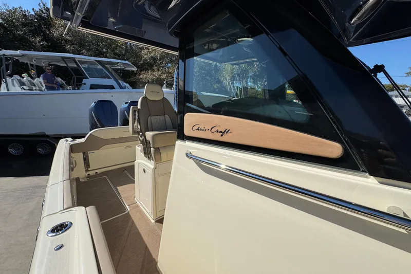 Slide: The Image of 2026 Chris-Craft Catalina 31 boat interior with luxurious seating and sleek design. - 30