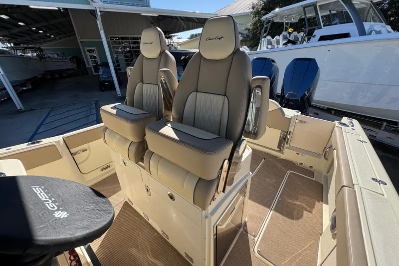 Slide: The Image of 2026 Chris-Craft Catalina 31 boat interior with luxurious seating and modern design. - 34