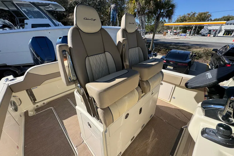 Slide: The Image of 2026 Chris-Craft Catalina 31 boat interior with luxurious seating and modern design. - 41