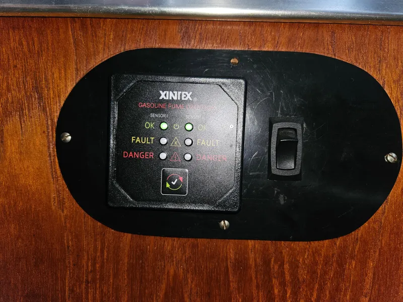 Slide: The Image of Xintex gasoline fume detector on 1978 Tollycraft 37 Sport Sedan boat. - 29