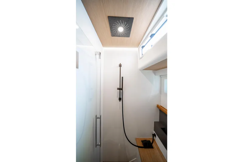 Slide: The Image of Luxurious bathroom interior of 2023 Pardo Yachts E60, featuring modern design and elegant finishes. - 50