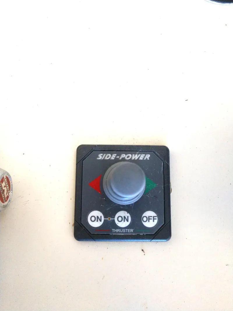 Slide: The Image of Side-Power thruster control panel on 1981 Tollycraft 43 Motoryacht. - 9