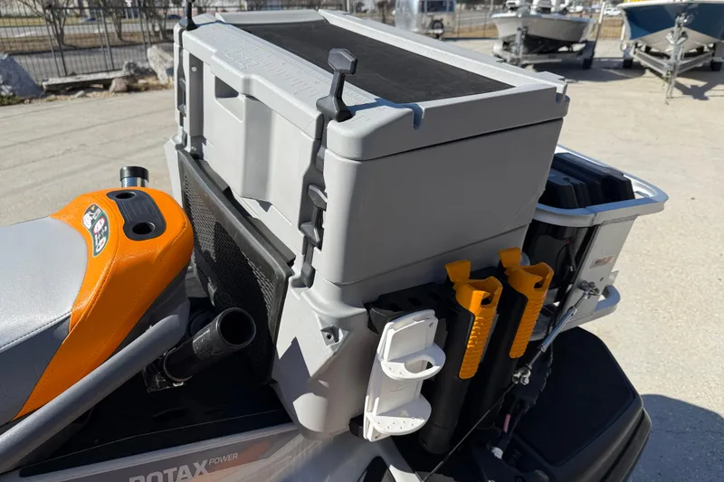 Slide: The Image of 2024 Sea-Doo FishPro Trophy 170 with fishing gear storage and accessories. - 18