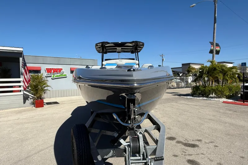 Slide: The Image of 2026 Sunsation 32 CCX boat on trailer at WMF Watercraft & Marine dealership. - 4