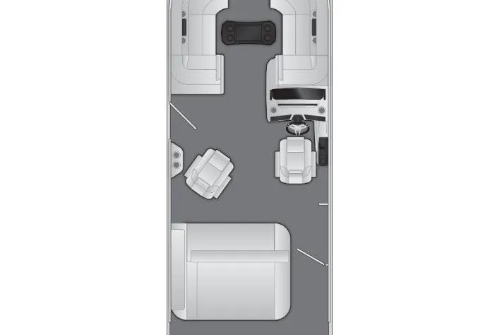 Slide: The Image of 2026 Bennington 22 MSB boat layout with seating and helm design. - 4