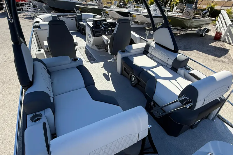 Slide: The Image of 2026 Avalon 2385 Catalina Quad Lounger, Tri Toon High Performance interior with luxurious seating. - 10