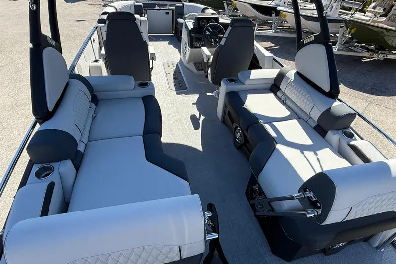 Slide: The Image of 2026 Avalon 2385 Catalina Quad Lounger interior with luxurious seating and modern design. - 11