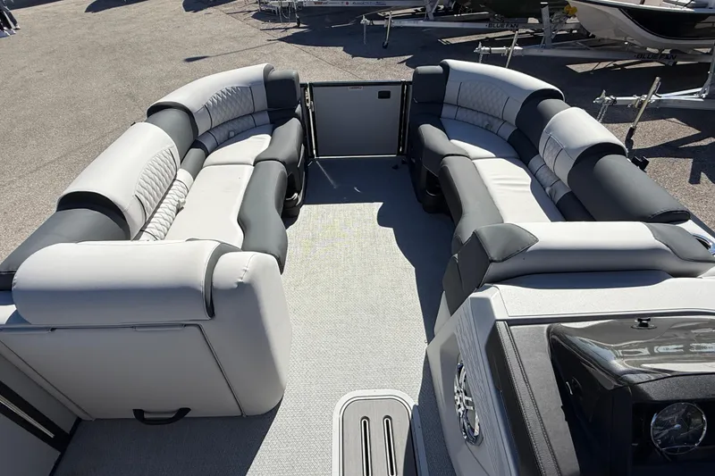 Slide: The Image of 2026 Avalon 2385 Catalina Quad Lounger interior with luxurious seating and modern design. - 12