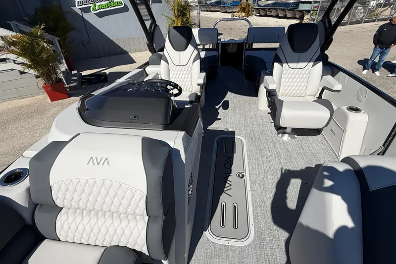 Slide: The Image of 2026 Avalon 2385 Catalina Quad Lounger interior with luxurious seating and modern design. - 16