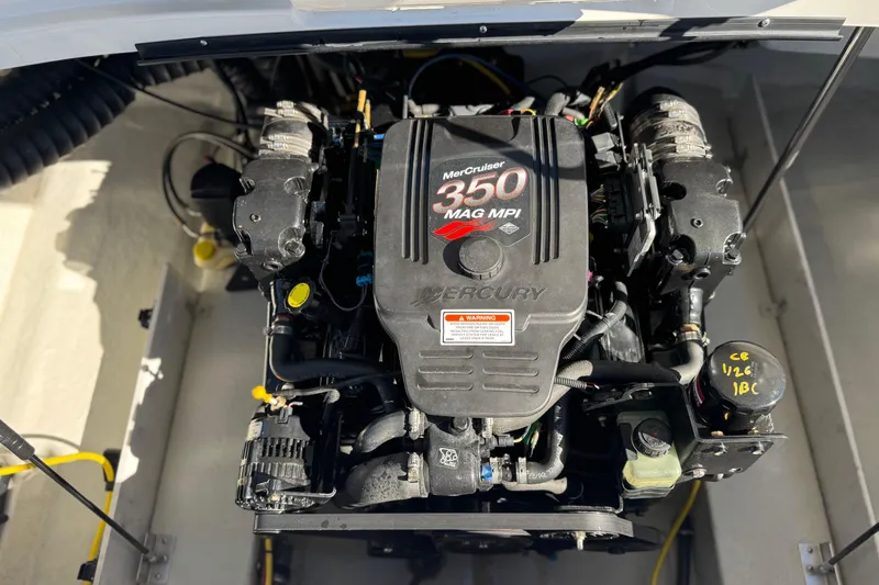 Slide: The Image of Engine compartment of a 2005 Cobalt 200 with MerCruiser 350 MAG MPI engine. - 20