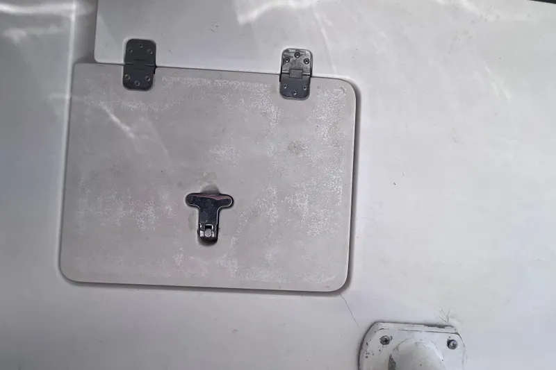 Slide: The Image of Electrical panel on a 2008 Intrepid 370 Cuddy boat with labeled switches. - 62