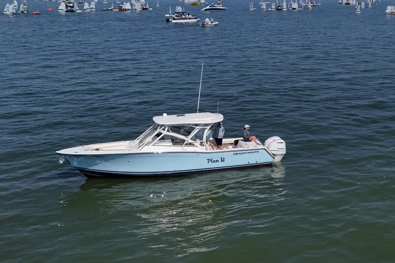 The Image of 2019 Grady-White Freedom 307 boat on water, surrounded by sailboats. - 0