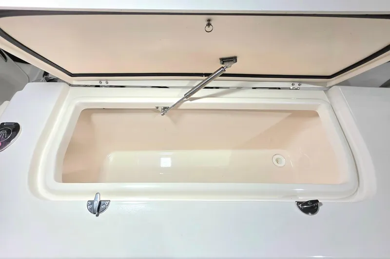 Slide: The Image of Open storage compartment on 2019 Grady-White Freedom 307 boat. - 18