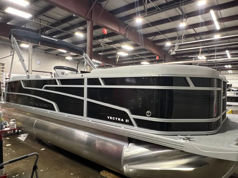 Slide: The Image of Princecraft Vectra 21 Quad Lounge Pontoon & Mercury 4-Stroke EFI 2026 - 24