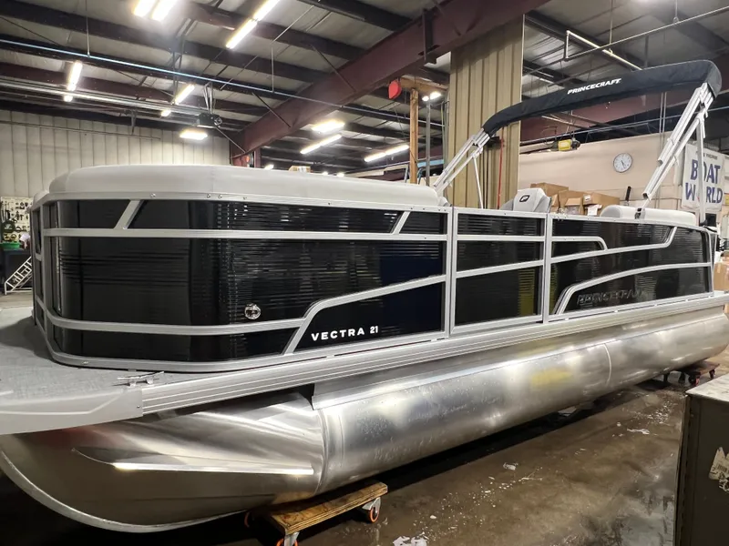 Slide: The Image of Princecraft Vectra 21 Quad Lounge Pontoon & Mercury 4-Stroke EFI 2026 - 25