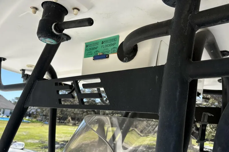 Slide: The Image of 2008 Wellcraft 35 Scarab Sport boat interior with NOAA fisheries permit. - 95