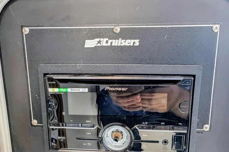 Slide: The Image of Cruisers Yachts 1994 model stereo system with Pioneer audio unit. - 15