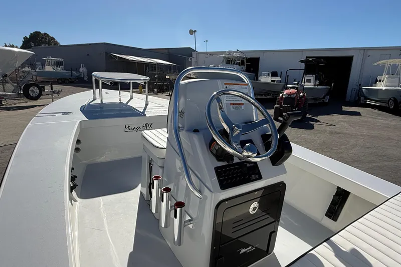 Slide: The Image of 2026 Maverick 17 HPX-S boat with sleek design and modern steering console. - 3